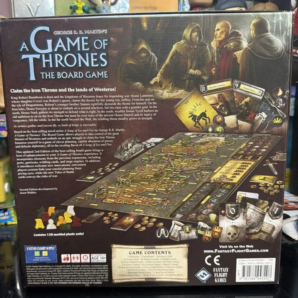 A Game of Thrones Board Game 2nd Edition Fantasy Flight Believed Complete C Pics